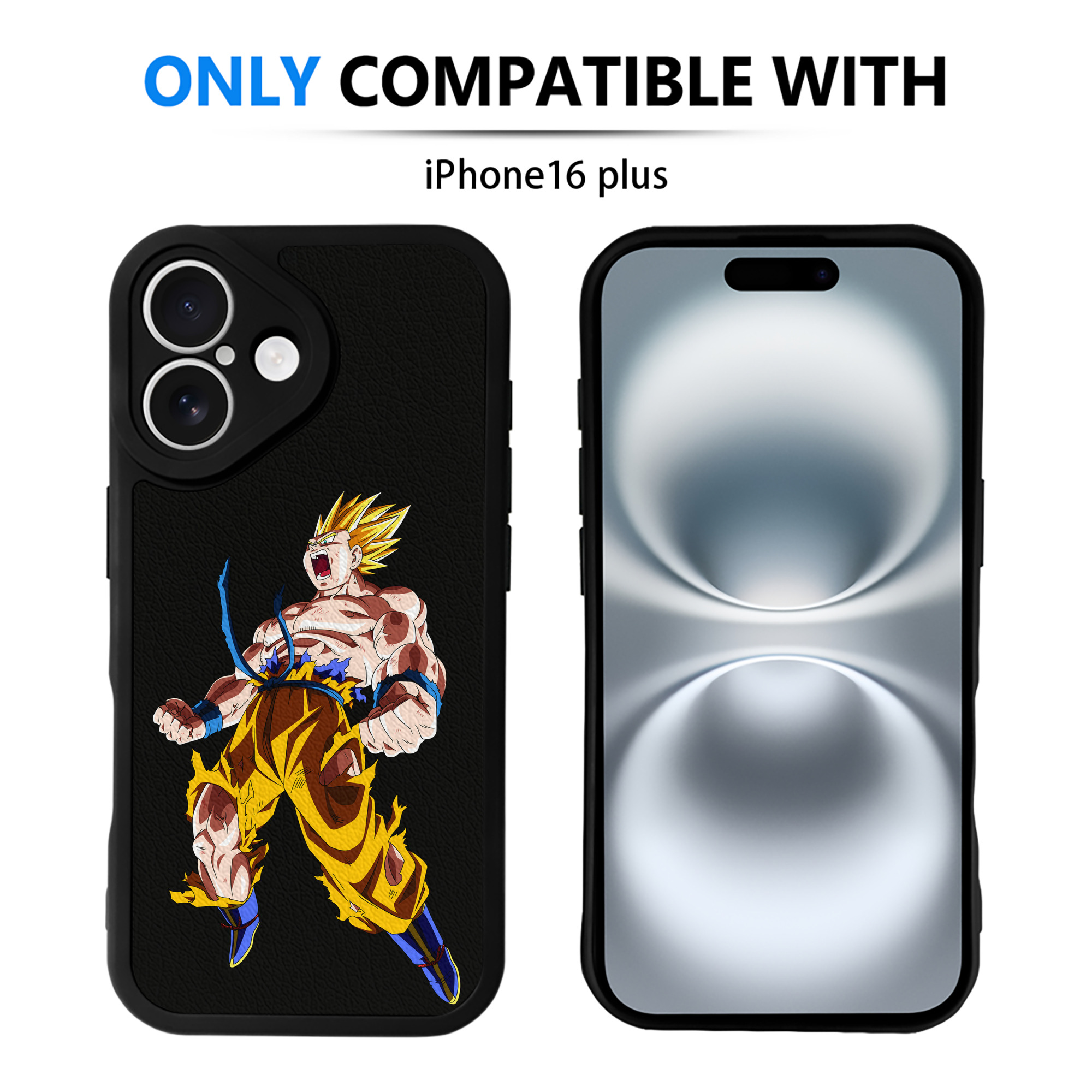 （画像用） ドラゴンボール 孫悟空（そん ごくう）Son Goku カカロット DRAGON BALL Kakarotto 【iPhone 16シリーズ対応】シリコンスマホケース（レザー調） 材質：シリコン